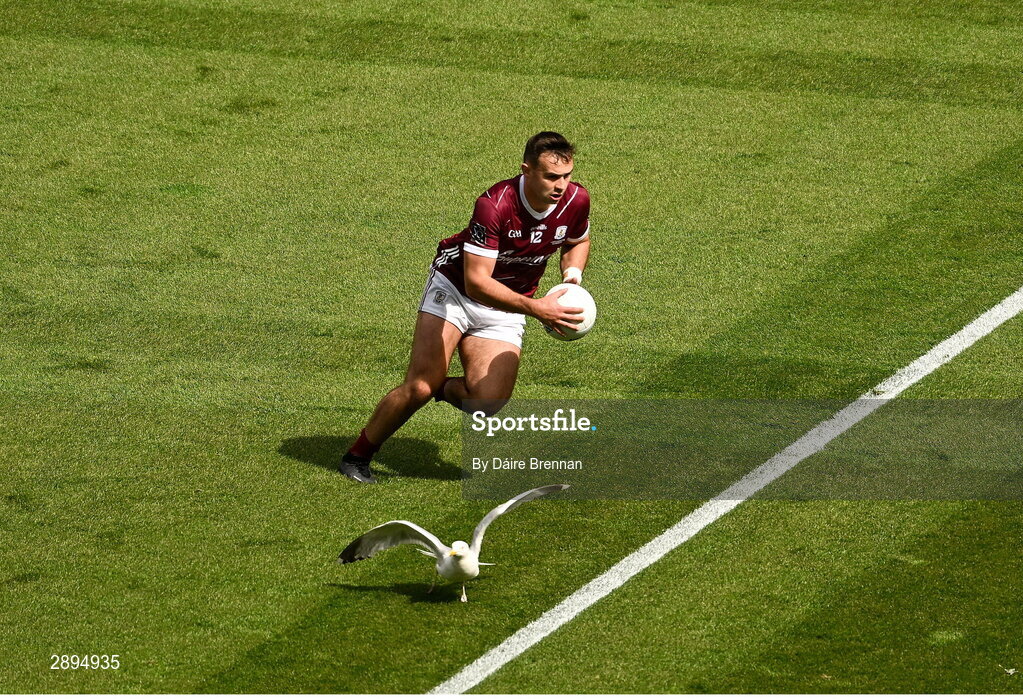 28 July 2024; Cillian McDaid of Galway during the GAA Football All-Ireland Senior Championship Final match between Armagh and Galway at Croke Park in Dublin. Photo by Daire Brennan/Sportsfile