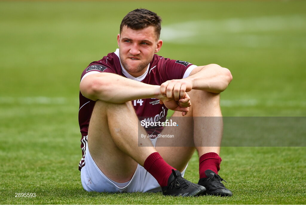 28 July 2024; A dejected Damien Comer of Galway after the GAA Football All-Ireland Senior Championship Final match between Armagh and Galway at Croke Park in Dublin. Photo by John Sheridan/Sportsfile