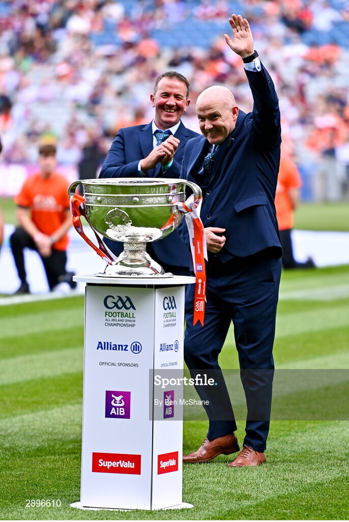 28 July 2024; Ollie Murphy of the 1999 All-Ireland winning Meath football jubilee team who were honoured before the GAA Football All-Ireland Senior Championship Final match between Armagh and Galway at Croke Park in Dublin. Photo by Ben McShane/Sportsfile