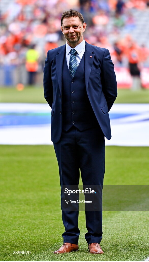 28 July 2024; Cormac Murphy of the 1999 All-Ireland winning Meath football jubilee team who were honoured before the GAA Football All-Ireland Senior Championship Final match between Armagh and Galway at Croke Park in Dublin. Photo by Ben McShane/Sportsfile