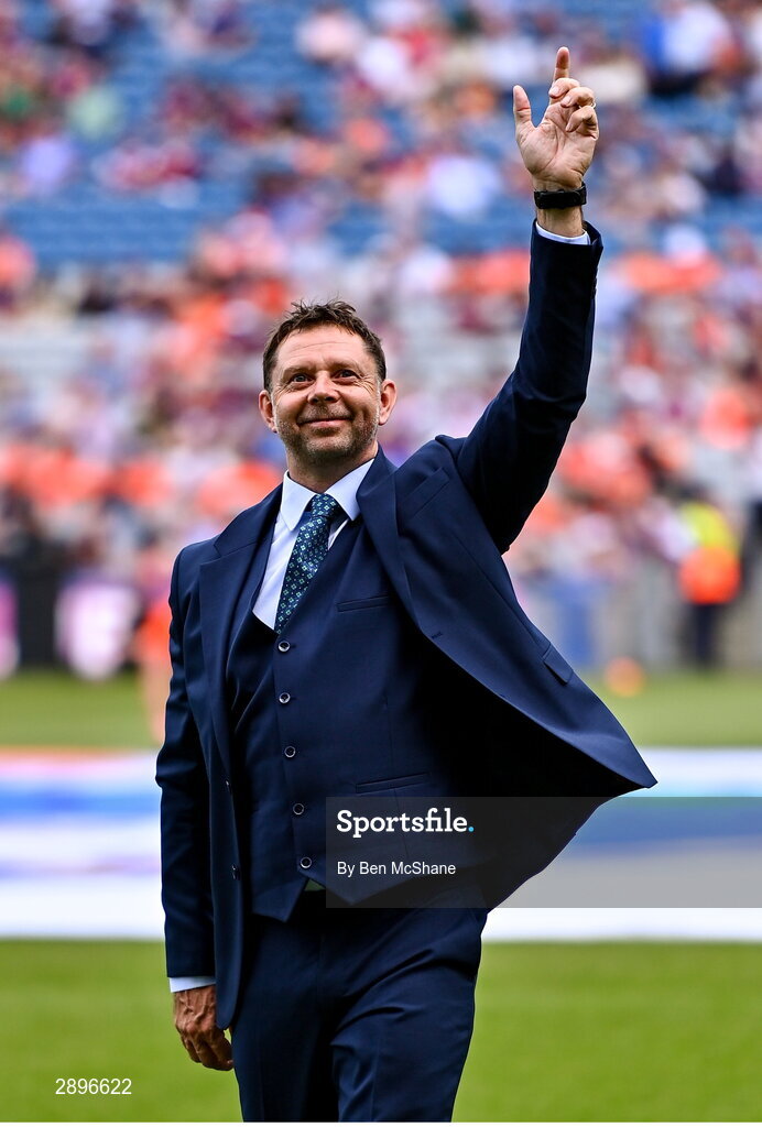 28 July 2024; Cormac Murphy of the 1999 All-Ireland winning Meath football jubilee team who were honoured before the GAA Football All-Ireland Senior Championship Final match between Armagh and Galway at Croke Park in Dublin. Photo by Ben McShane/Sportsfile