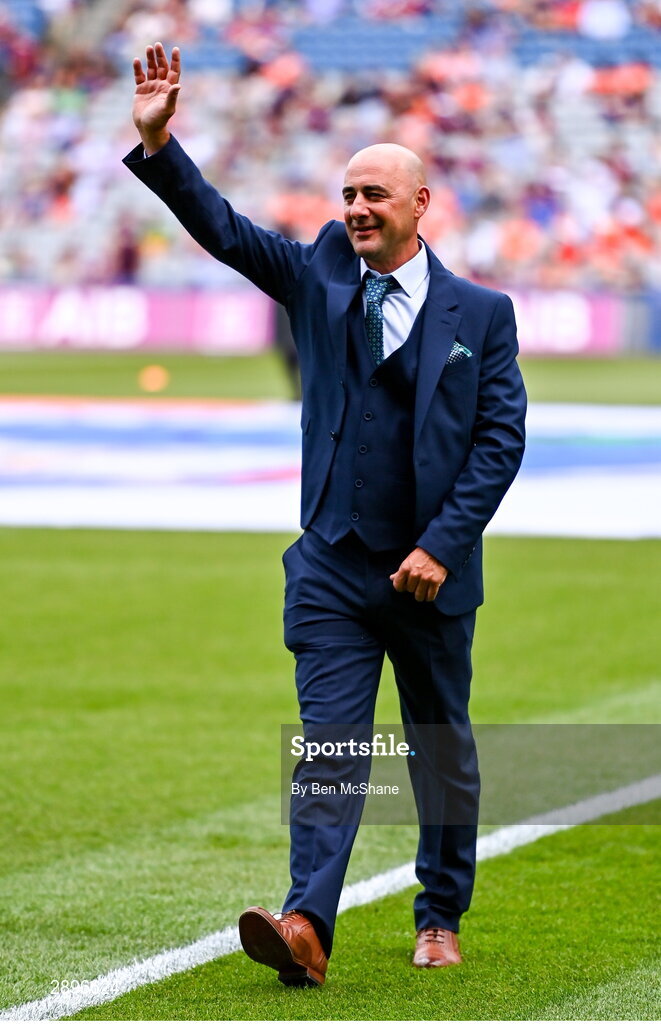 28 July 2024; Paddy Reynolds of the 1999 All-Ireland winning Meath football jubilee team who were honoured before the GAA Football All-Ireland Senior Championship Final match between Armagh and Galway at Croke Park in Dublin. Photo by Ben McShane/Sportsfile