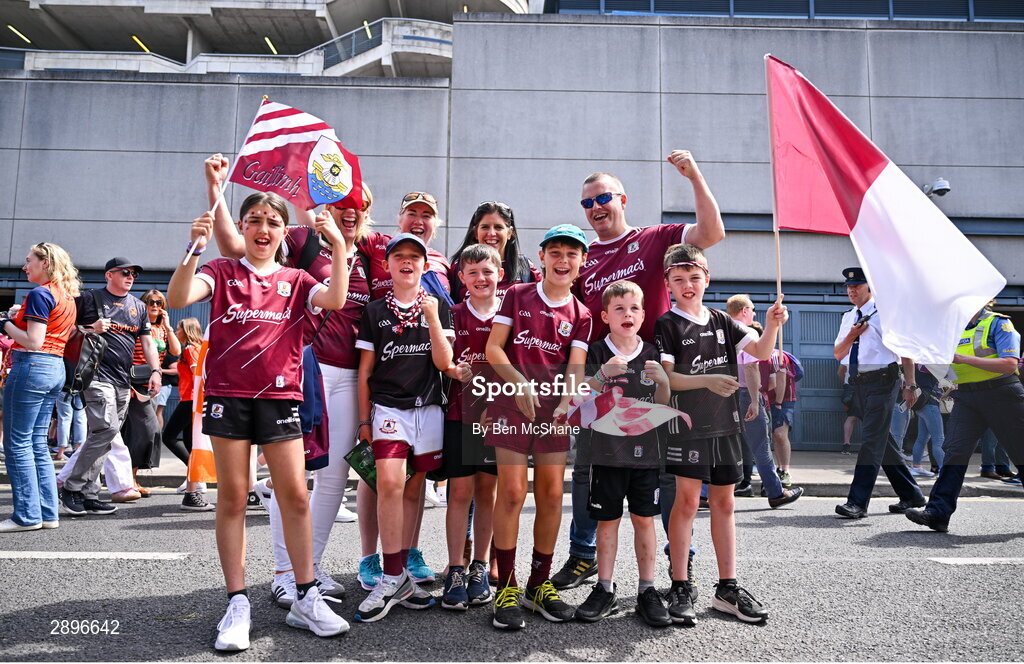 28 July 2024; Galway supporters before the GAA Football All-Ireland Senior Championship Final match between Armagh and Galway at Croke Park in Dublin. Photo by Ben McShane/Sportsfile