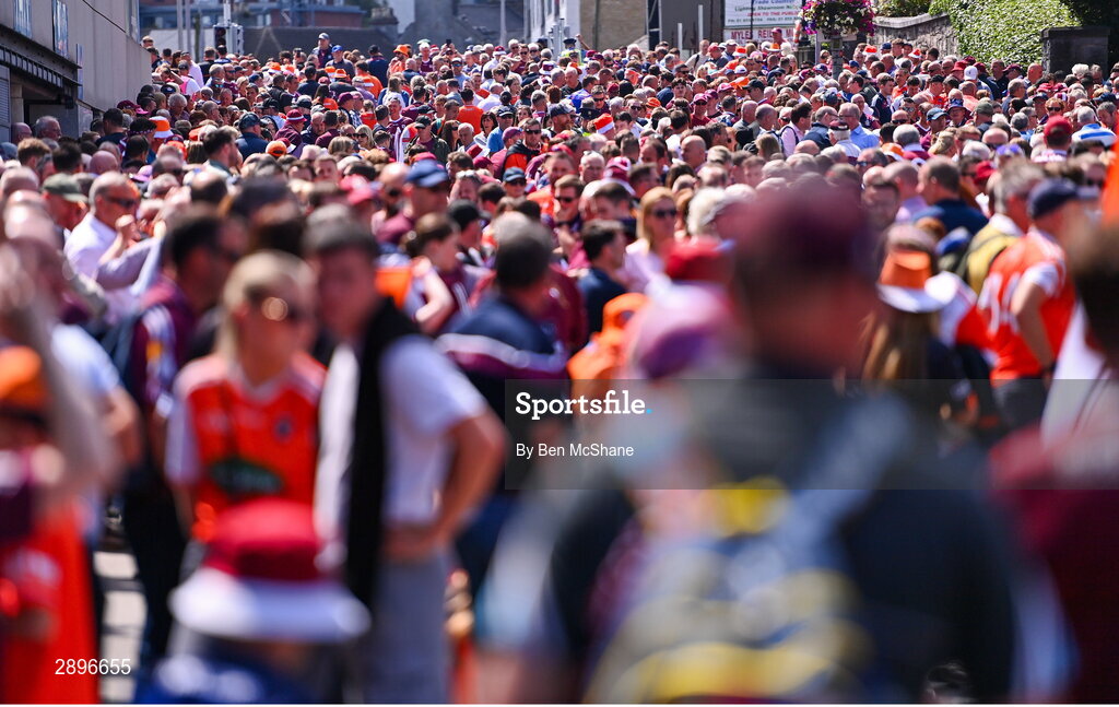 28 July 2024; A view of the crowd on the Jones' Road before the GAA Football All-Ireland Senior Championship Final match between Armagh and Galway at Croke Park in Dublin. Photo by Ben McShane/Sportsfile