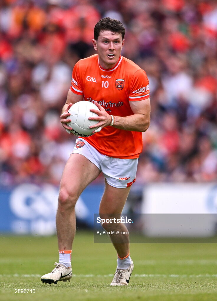 28 July 2024; Joe McElroy of Armagh during the GAA Football All-Ireland Senior Championship Final match between Armagh and Galway at Croke Park in Dublin. Photo by Ben McShane/Sportsfile
