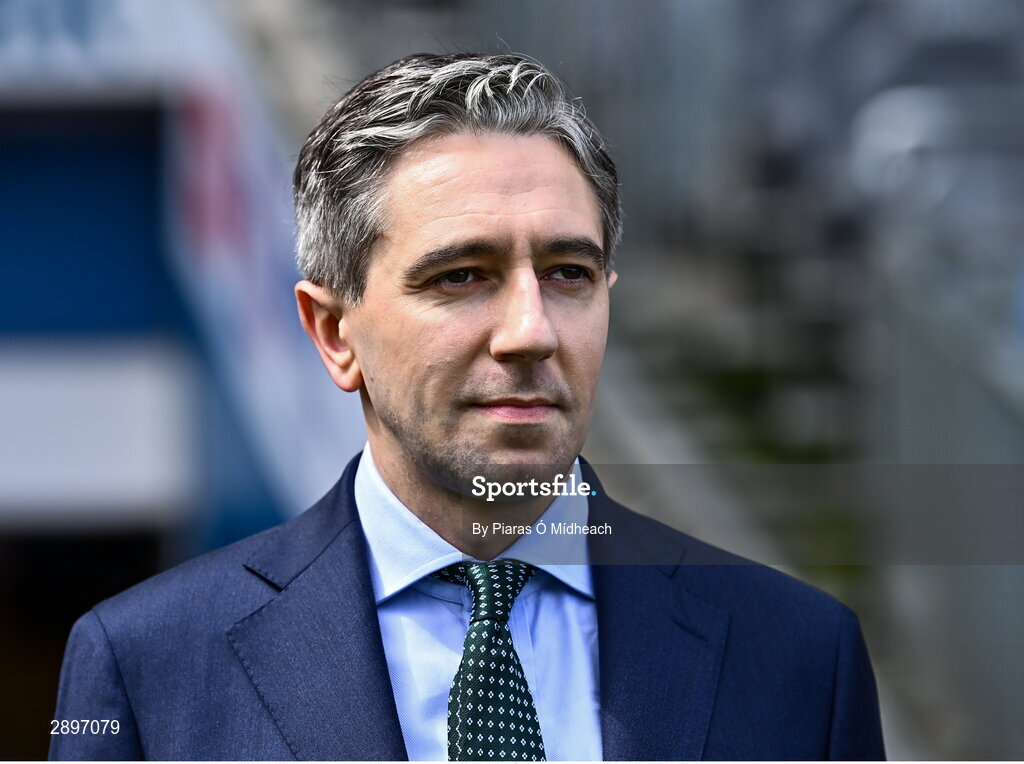 28 July 2024; An Taoiseach Simon Harris TD at the GAA Football All-Ireland Senior Championship Final match between Armagh and Galway at Croke Park in Dublin. Photo by Piaras Ó Mídheach/Sportsfile