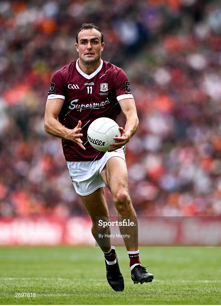 28 July 2024; John Maher of Galway during the GAA Football All-Ireland Senior Championship Final match between Armagh and Galway at Croke Park in Dublin. Photo by Harry Murphy/Sportsfile