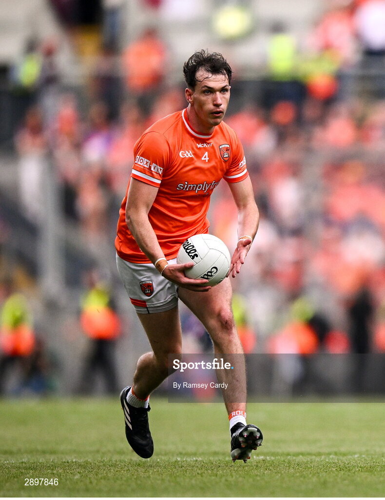 28 July 2024; Barry McCambridge of Armagh during the GAA Football All-Ireland Senior Championship Final match between Armagh and Galway at Croke Park in Dublin. Photo by Ramsey Cardy/Sportsfile