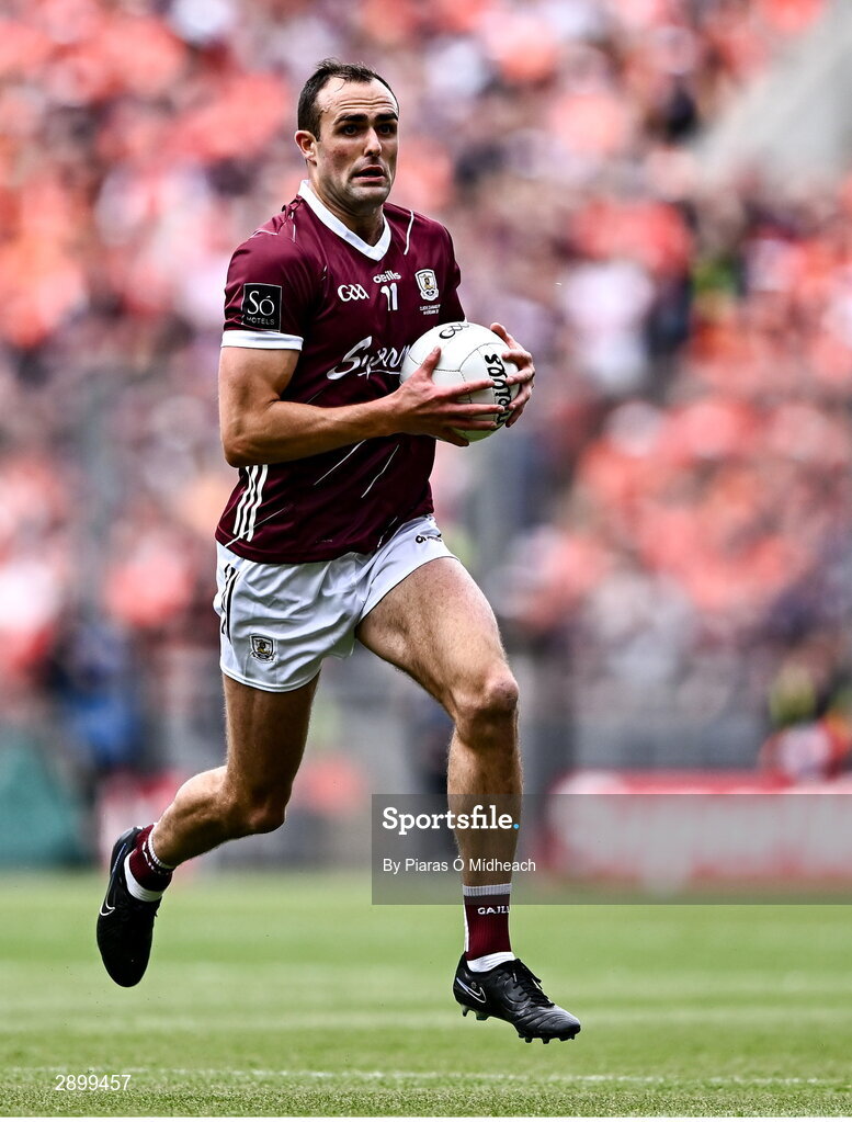 28 July 2024; John Maher of Galway during the GAA Football All-Ireland Senior Championship Final match between Armagh and Galway at Croke Park in Dublin. Photo by Piaras Ó Mídheach/Sportsfile
