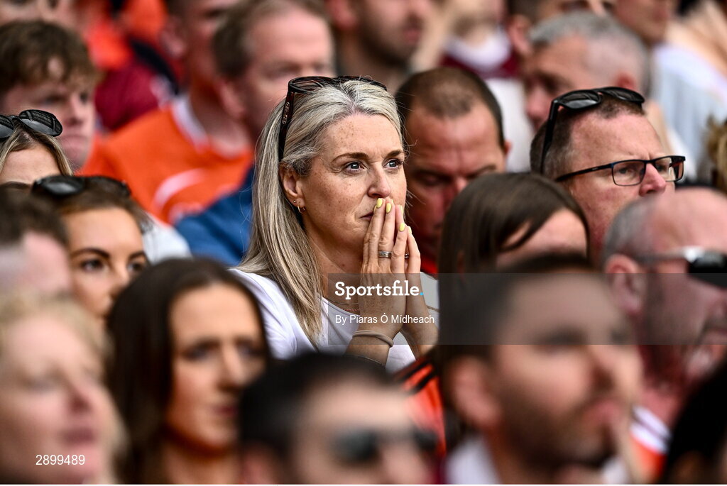 28 July 2024; Supporters during the GAA Football All-Ireland Senior Championship Final match between Armagh and Galway at Croke Park in Dublin. Photo by Piaras Ó Mídheach/Sportsfile