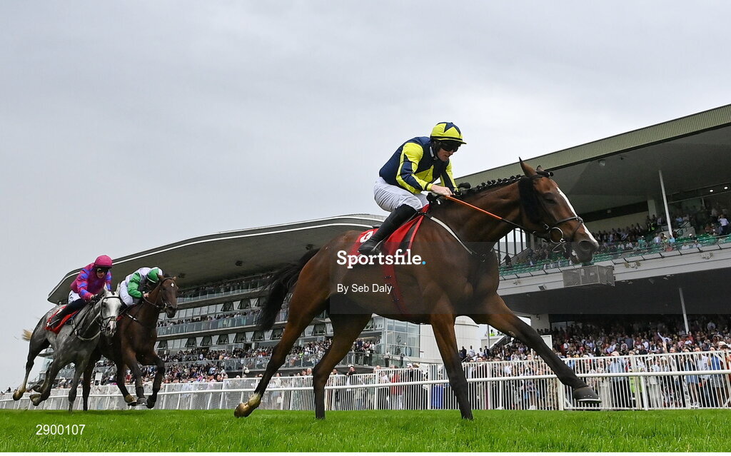 31 July 2024; Lightkeeper, with Jack Kennedy up, on their way to winning the Tote.ie Maiden Hurdle during day three of the Galway Races Summer Festival at Ballybrit Racecourse in Galway. Photo by Seb Daly/Sportsfile