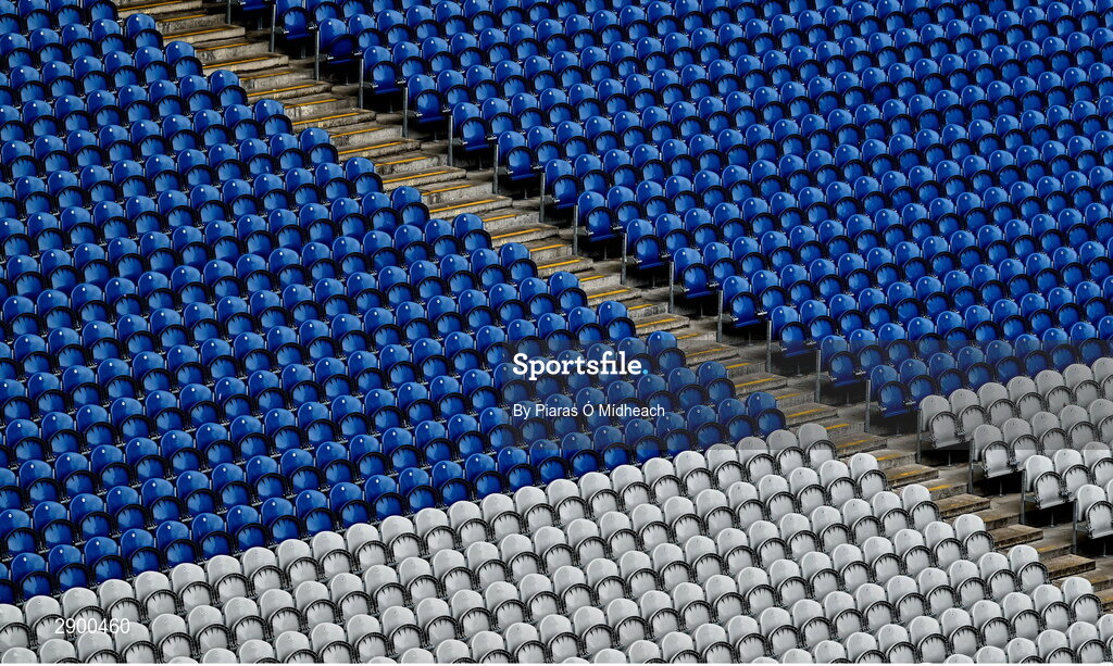 21 July 2024; Seats in the Cusack Stand before the GAA Hurling All-Ireland Senior Championship Final between Clare and Cork at Croke Park in Dublin. Photo by Piaras Ó Mídheach/Sportsfile