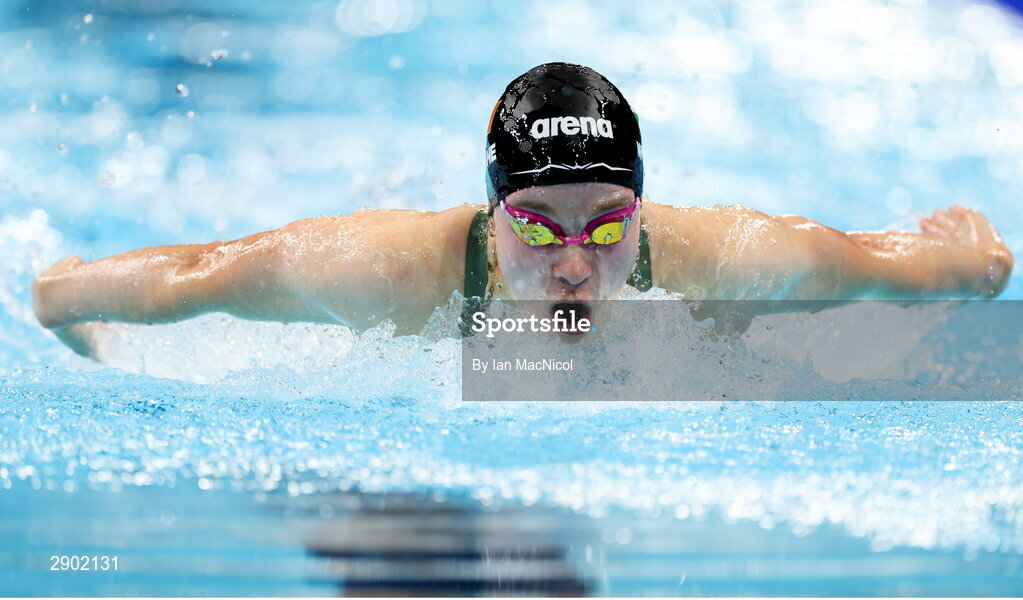 2 August 2024; Ellen Walshe of Team Ireland in action during the women's 200m individual medley heats at the Paris La Défense Arena during the 2024 Paris Summer Olympic Games in Paris, France. Photo by Ian MacNicol/Sportsfile