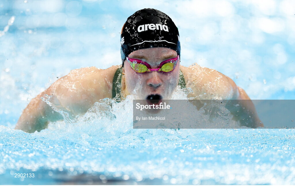 2 August 2024; Ellen Walshe of Team Ireland in action during the women's 200m individual medley heats at the Paris La Défense Arena during the 2024 Paris Summer Olympic Games in Paris, France. Photo by Ian MacNicol/Sportsfile