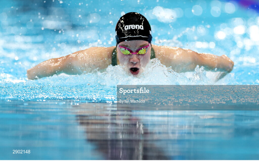 2 August 2024; Ellen Walshe of Team Ireland in action during the women's 200m individual medley heats at the Paris La Défense Arena during the 2024 Paris Summer Olympic Games in Paris, France. Photo by Ian MacNicol/Sportsfile