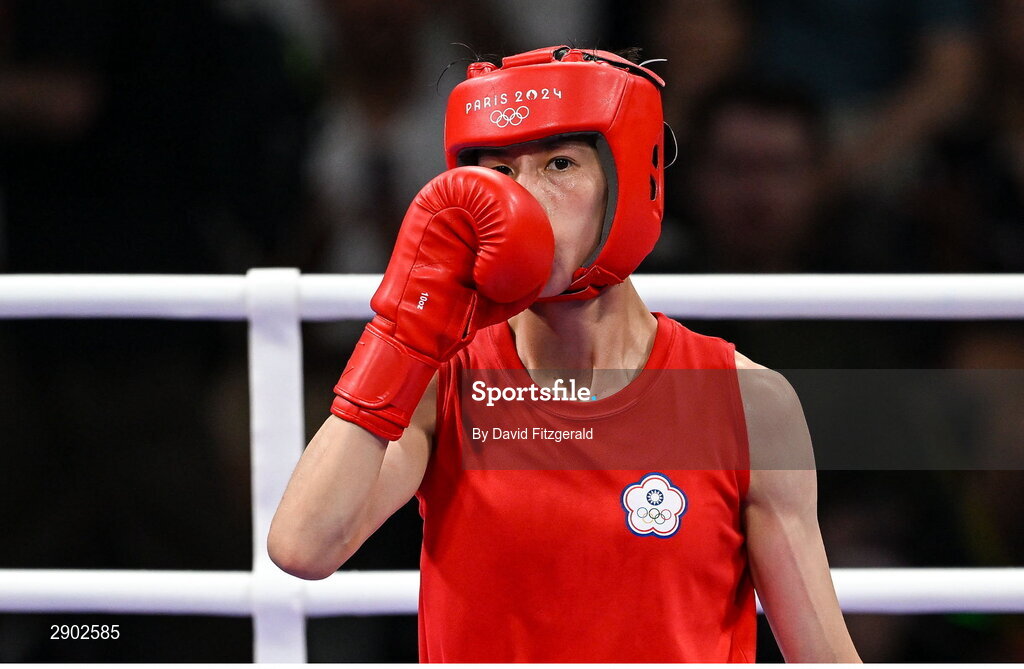 2 August 2024; Yu Ting Lin of Team Chinese Taipei after her women's 57kg preliminary round of 16 bout against Sitora Turdibekova of Team Uzbekistan at the North Paris Arena during the 2024 Paris Summer Olympic Games in Paris, France. Photo by David Fitzgerald/Sportsfile