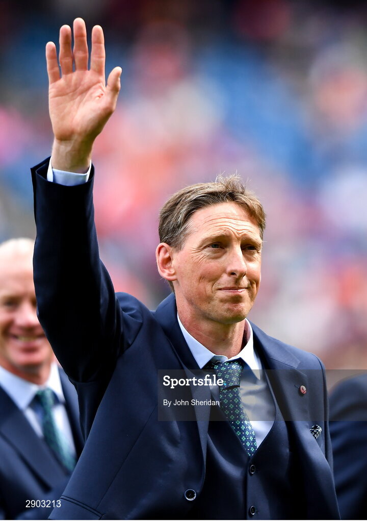28 July 2024; Trevor Giles of the 1999 All-Ireland winning Meath football football jubilee team who were honoured before the GAA Football All-Ireland Senior Championship Final match between Armagh and Galway at Croke Park in Dublin. Photo by John Sheridan/Sportsfile