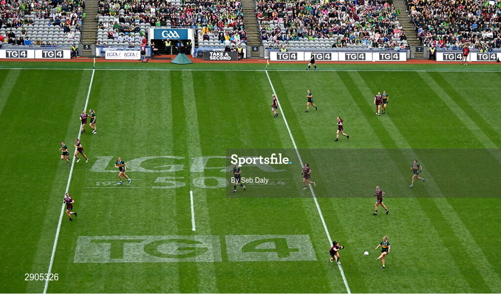 4 August 2024; A general view of action during the TG4 All-Ireland Ladies Football Senior Championship final match between Galway and Kerry at Croke Park, Dublin. Photo by Seb Daly/Sportsfile