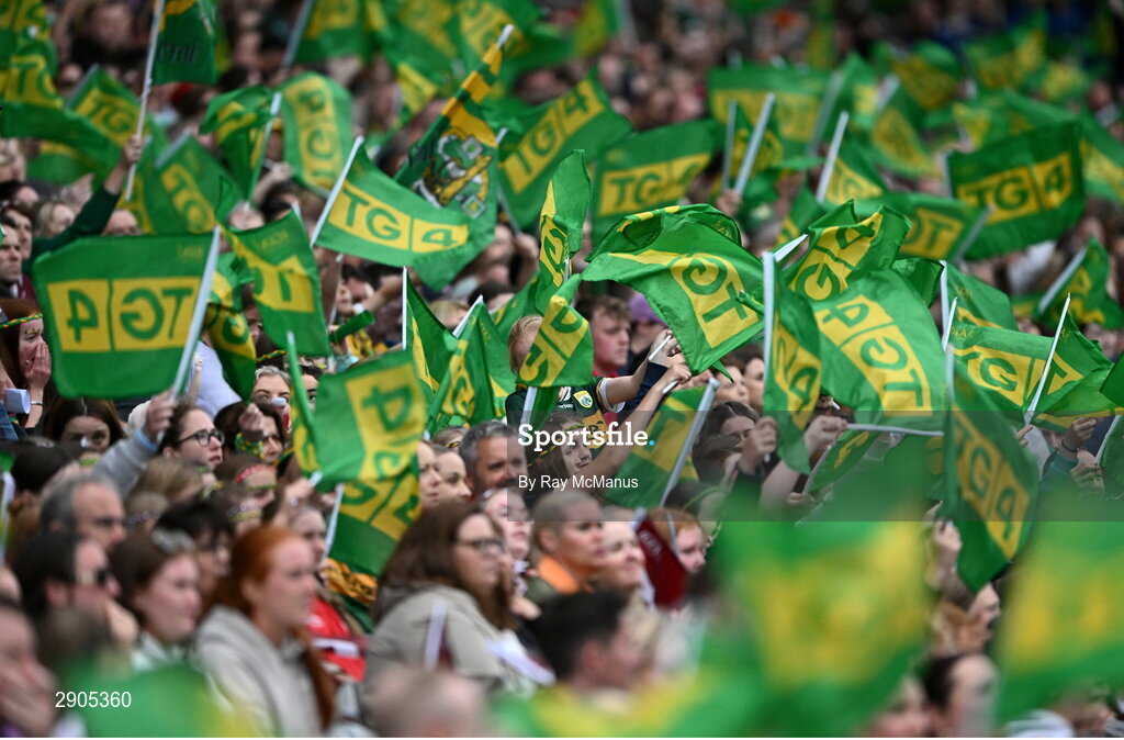 4 August 2024; Kerry supporters during the TG4 All-Ireland Ladies Football Senior Championship final match between Galway and Kerry at Croke Park, Dublin. Photo by Ray McManus/Sportsfile