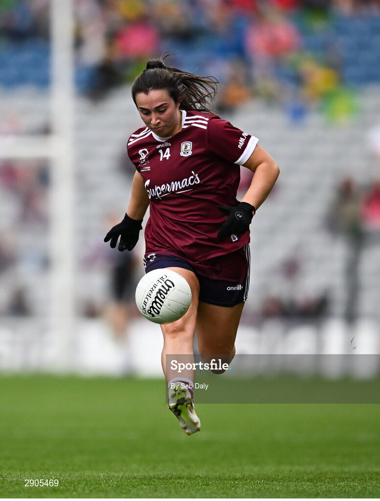 4 August 2024; Leanne Coen of Galway during the TG4 All-Ireland Ladies Football Senior Championship final match between Galway and Kerry at Croke Park, Dublin. Photo by Seb Daly/Sportsfile