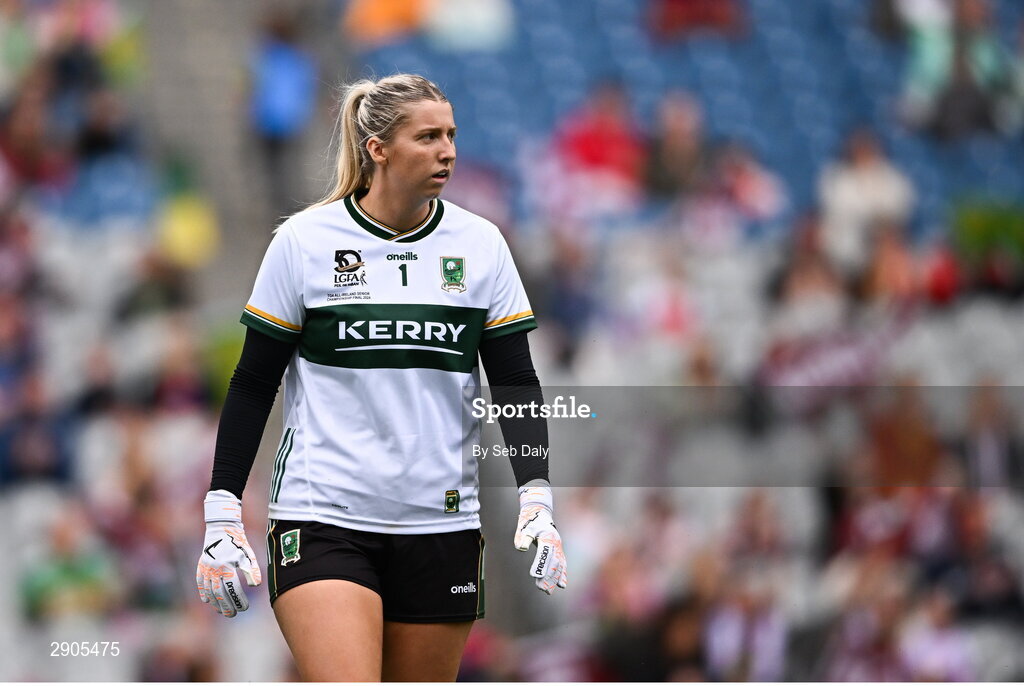 4 August 2024; Kerry goalkeeper Ciara Butler during the TG4 All-Ireland Ladies Football Senior Championship final match between Galway and Kerry at Croke Park, Dublin. Photo by Seb Daly/Sportsfile