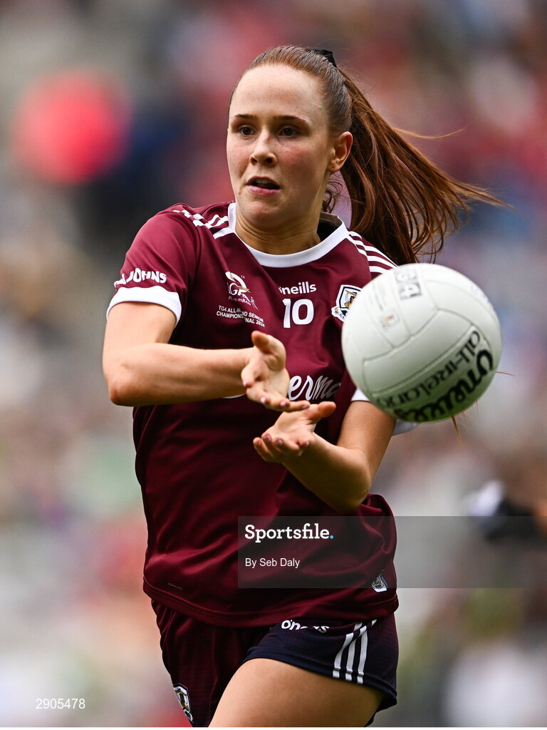 4 August 2024; Olivia Divilly of Galway during the TG4 All-Ireland Ladies Football Senior Championship final match between Galway and Kerry at Croke Park, Dublin. Photo by Seb Daly/Sportsfile