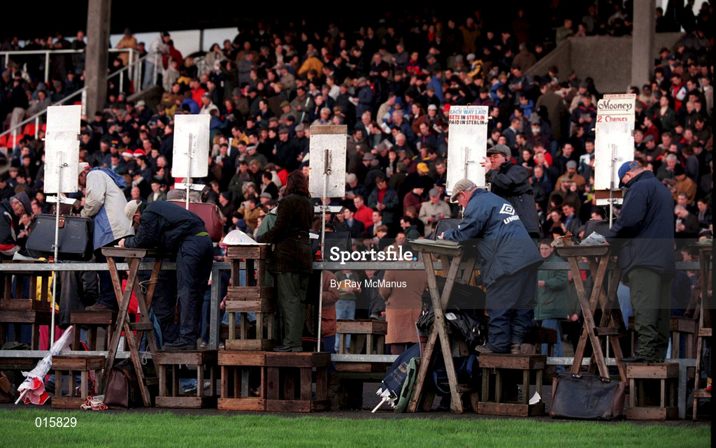 26 December 1998; A general view of the bookies during the Leopardstown Christmas Festival Day One at Leopardstown Racecourse in Dublin. Photo by Ray McManus/Sportsfile
