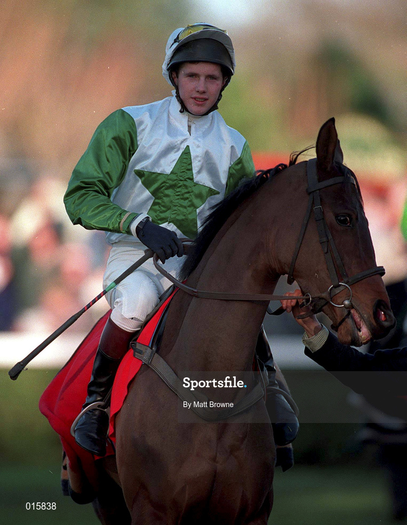 27 December 1997; Brian Bowens on Distinctly Noble during day two of the Leopardstown Christmas Festival at Leopardstown Racecourse in Dublin. Photo by Matt Browne/Sportsfile