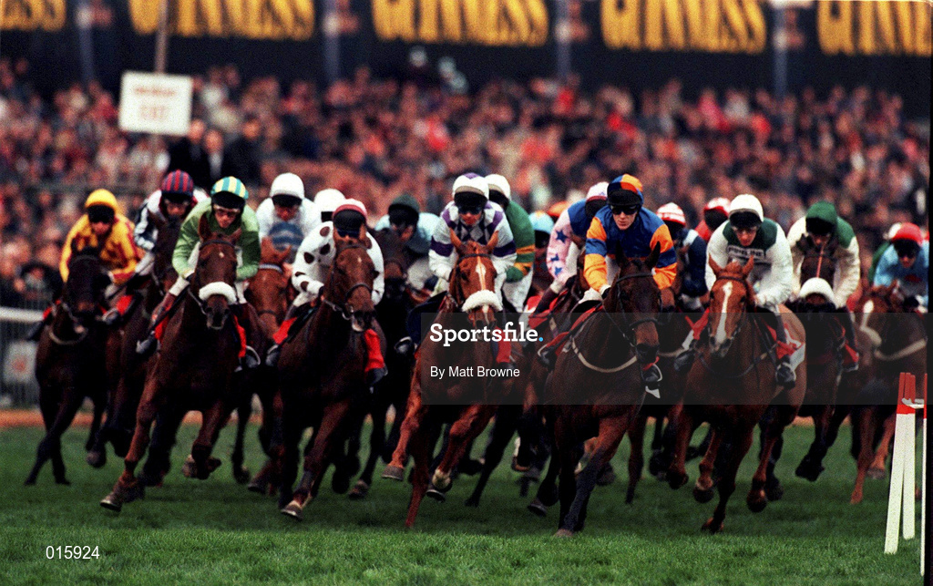 18 March 1998; Runners and riders during day two of the Cheltenham Racing Festival at Prestbury Park in Cheltenham, England. Photo by Matt Browne/Sportsfile