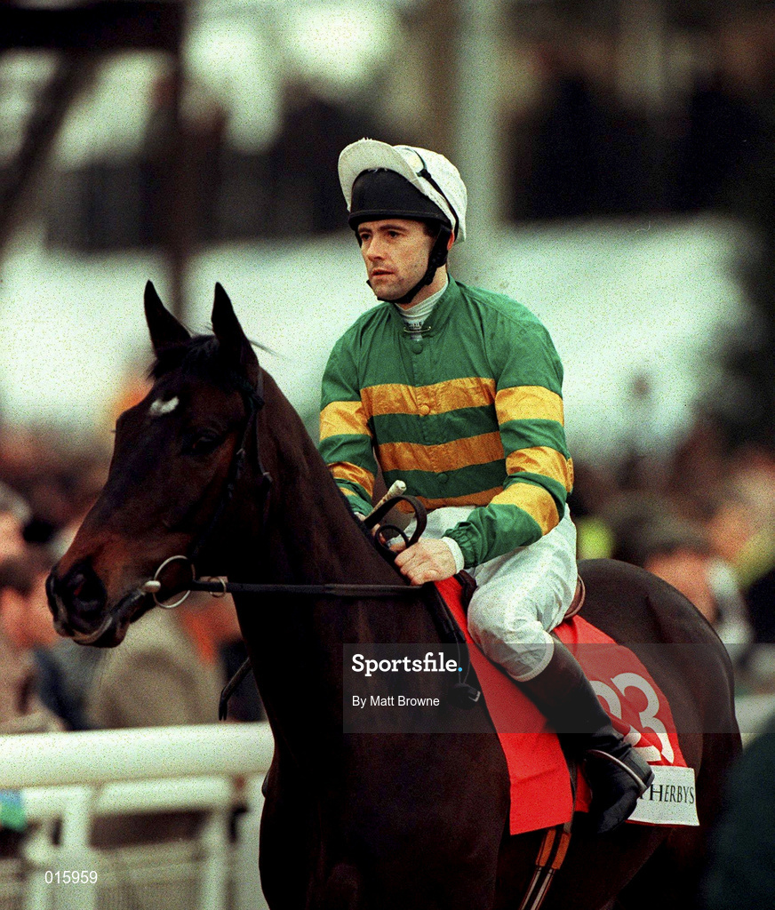 18 March 1998; Conor O'Dwyer on Joe Mac during day two of the Cheltenham Racing Festival at Prestbury Park in Cheltenham, England. Photo by Matt Browne/Sportsfile
