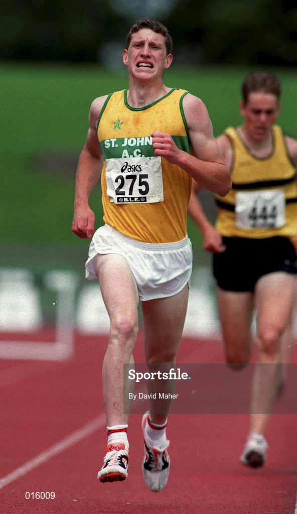 13 July 1997; Demot Galvin of St Johns A.C. during the BLÉ National Track & Field Championships at Morton Stadium in Santry, Dublin. Photo by David Maher/Sportsfile