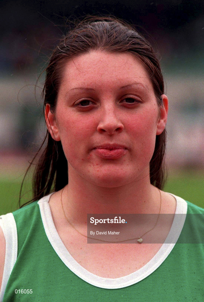 13 July 1997; Edel Meagher of Blarney A.C. during the BLÉ National Track & Field Championships at Morton Stadium in Santry, Dublin. Photo by David Maher/Sportsfile