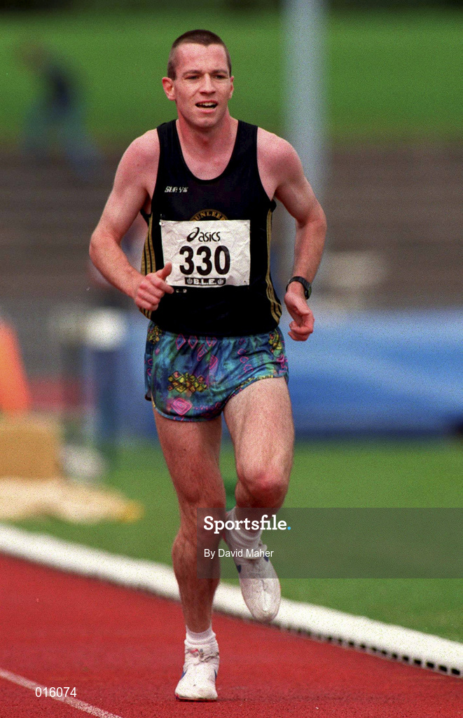 13 July 1997; Eugene Burns of Dunleer A.C., during the BLÉ National Track & Field Championships at Morton Stadium in Santry, Dublin. Photo by David Maher/Sportsfile