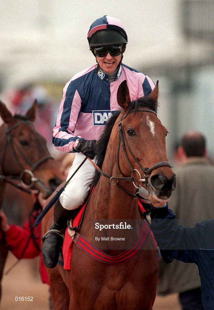 18 March 1998; Graham Bradley on Andsuephi during day two of the Cheltenham Racing Festival at Prestbury Park in Cheltenham, England. Photo by Matt Browne/Sportsfile