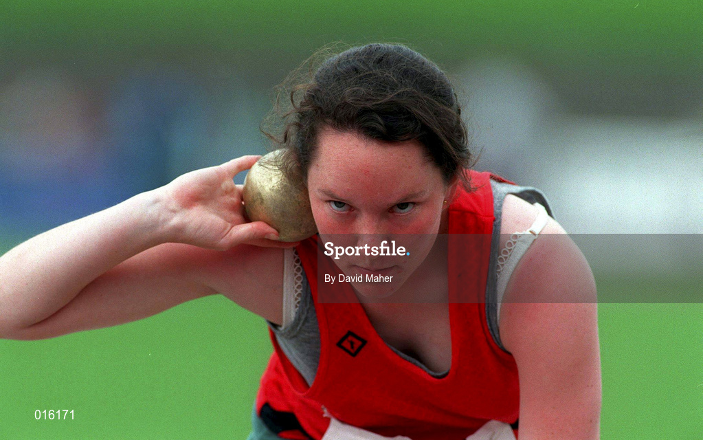 13 July 1997; Hilary McGee of Lucan Harriers A.C. during the BLÉ National Track & Field Championships at Morton Stadium in Santry, Dublin. Photo by David Maher/Sportsfile