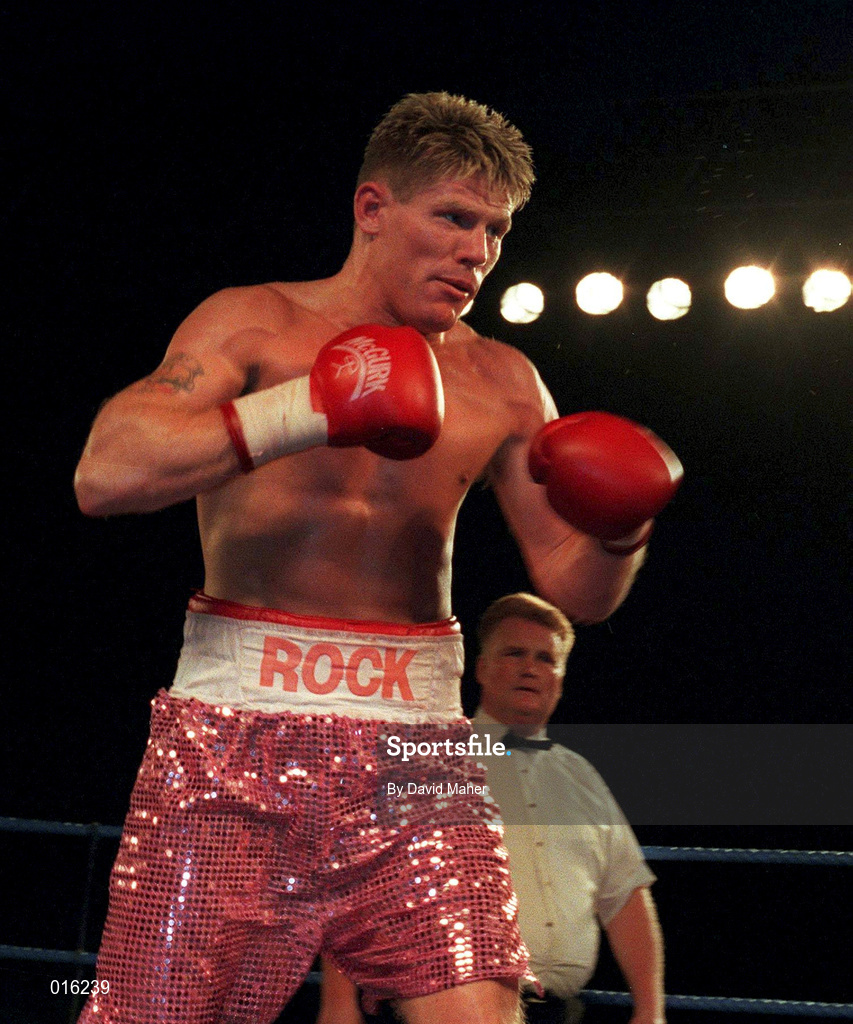 19 September 1998; Jim Rock in action at the National Basketball Arena in Tallaght, Dublin. Photo by David Maher/Sportsfile