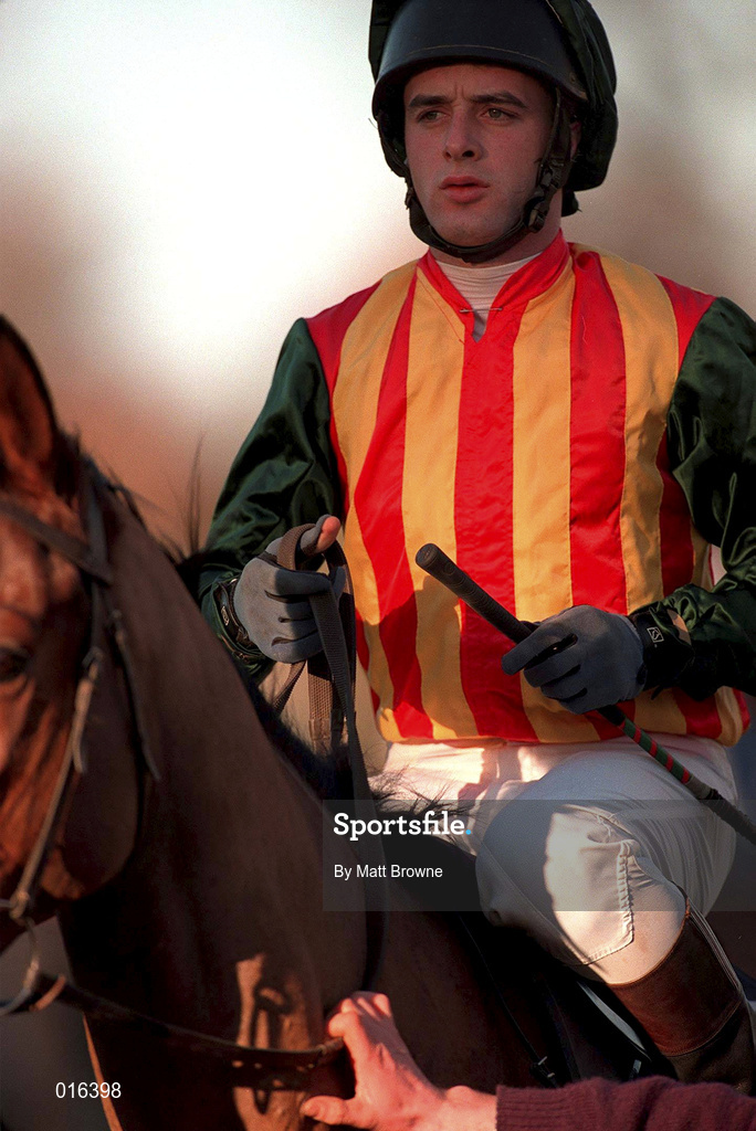 27 December 1997; A Coyle on Go Now during day two of the Leopardstown Christmas Festival at Leopardstown Racecourse in Dublin. Photo by Matt Browne/Sportsfile
