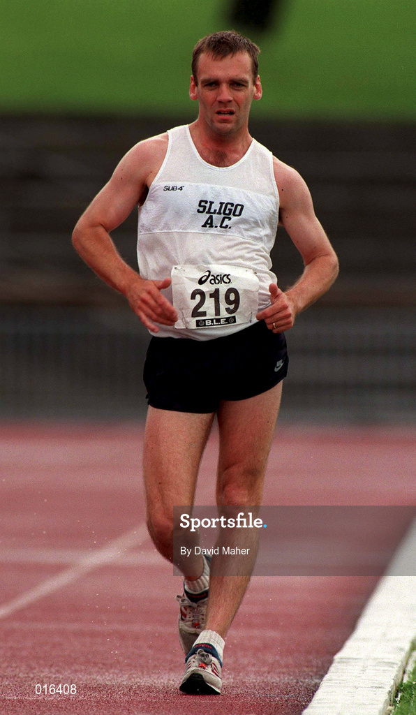 13 July 1997; Michael Casey of Sligo A.C. during the BLÉ National Track & Field Championships at Morton Stadium in Santry, Dublin. Photo by David Maher/Sportsfile
