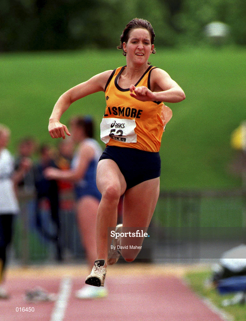 13 July 1997; Niamh McGlynn of West Dublin A.C. during the BLÉ National Track & Field Championships at Morton Stadium in Santry, Dublin. Photo by David Maher/Sportsfile