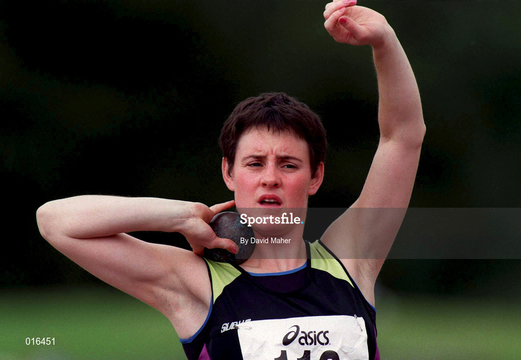 13 July 1997; Niamh O'Rourke of Navan A.C. during the BLÉ National Track & Field Championships at Morton Stadium in Santry, Dublin. Photo by David Maher/Sportsfile