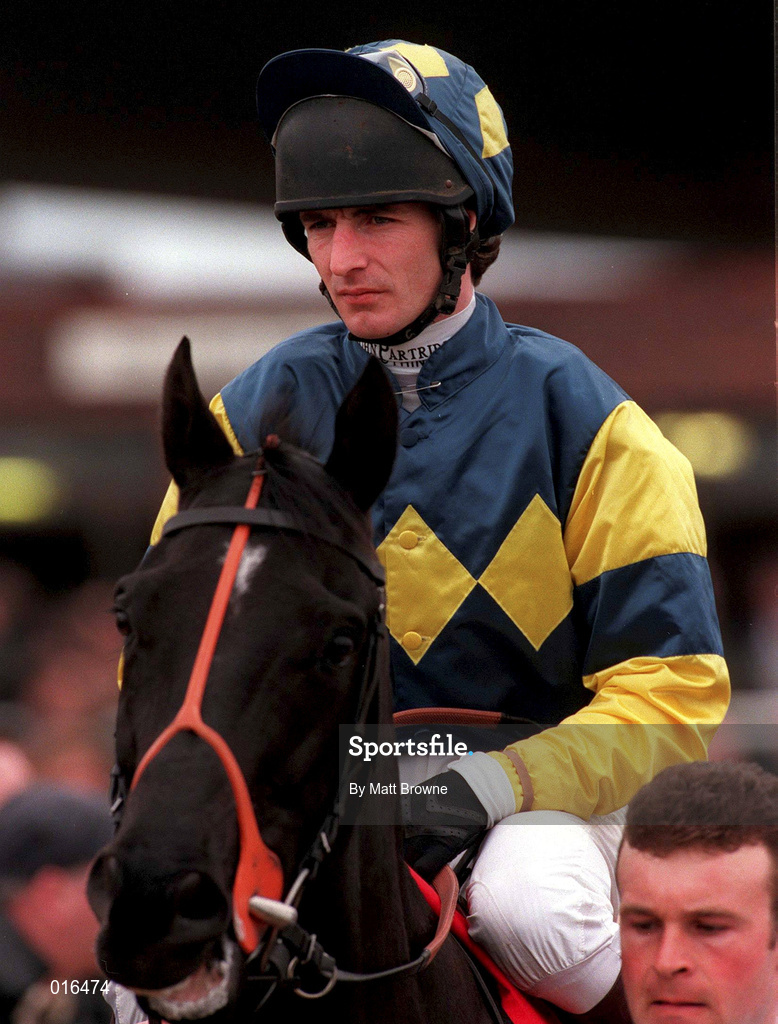 17 February 1998; Norman Williamson on Shadow Leader during horse racing from Leopardstown in Dublin. Photo by Matt Browne/Sportsfile