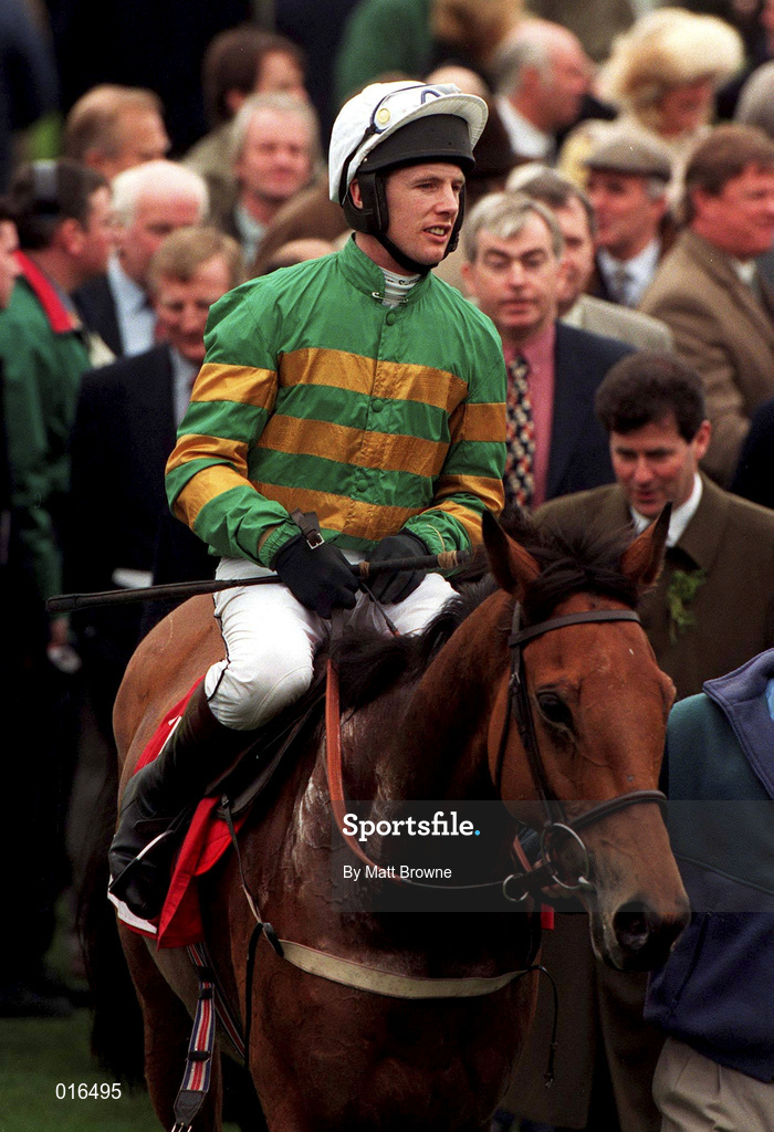 17 March 1998; Charlie Swan and Oonagh's Star after winning the Citroen Supreme Novices Hurdle race during day one of the Cheltenham Racing Festival at Prestbury Park in Cheltenham, England. Photo by Matt Browne/Sportsfile