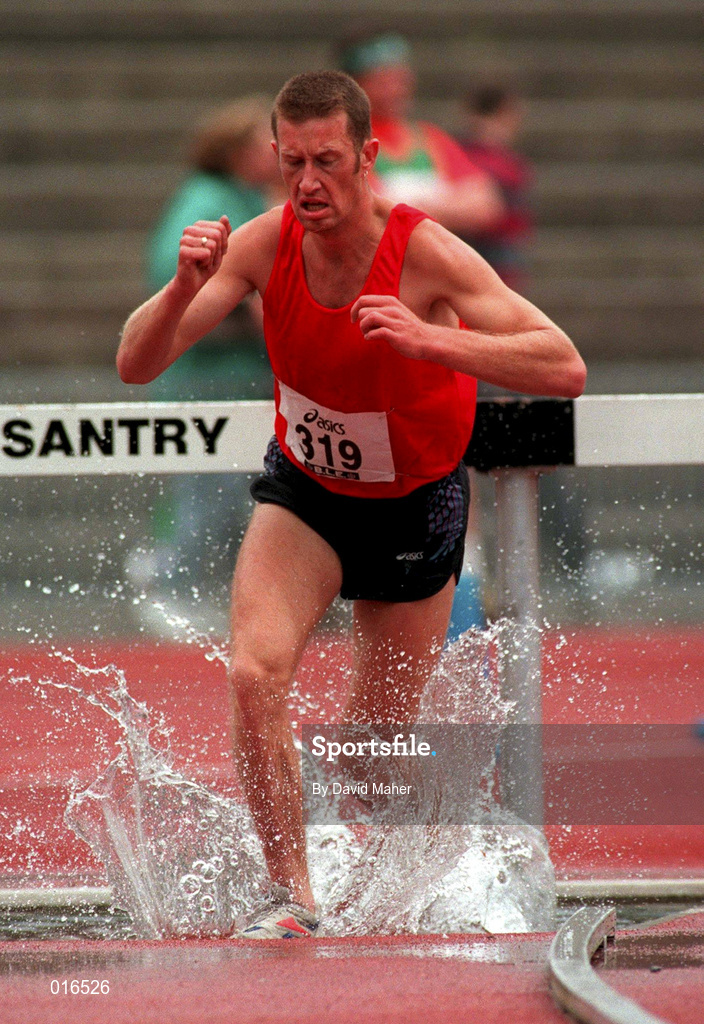 13 July 1997; Patrick Byrne of Gowran A.C., during the BLÉ National Track and Field Championships at Morton Stadium in Dublin. Photo by David Maher/Sportsfile