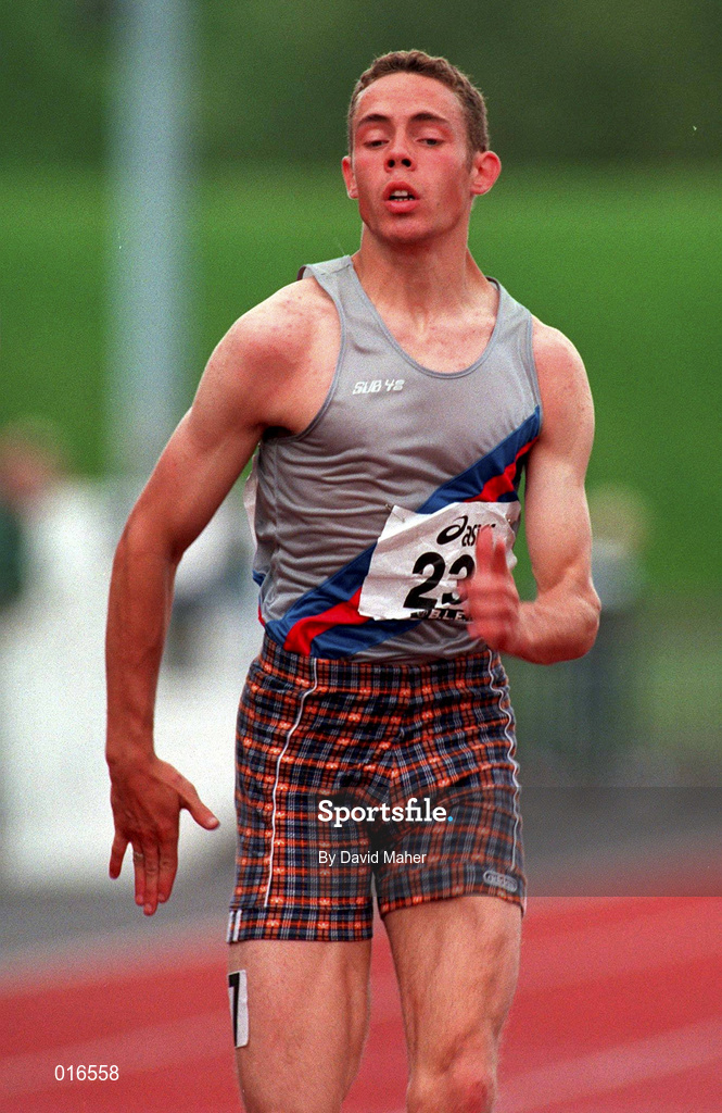 13 July 1997; Paul Oppermann of Dundrum A.C. in action during the BLÉ National Track and Field Championships at Morton Stadium in Dublin. Photo by David Maher/Sportsfile