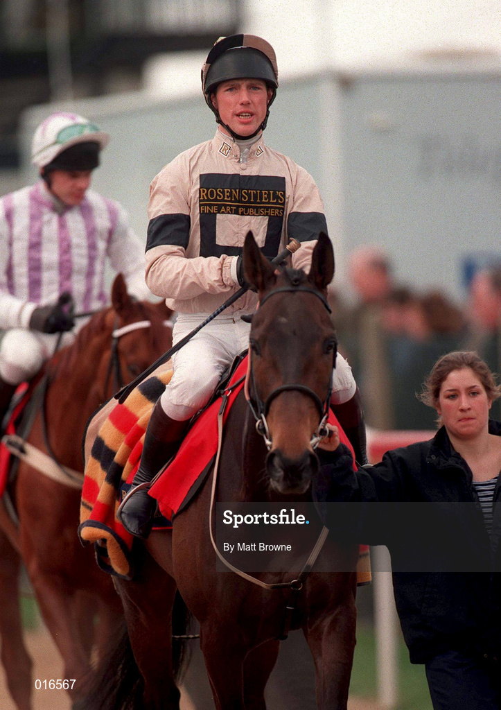 18 March 1998; Philip Hide on Mr Morkham during day two of the Cheltenham Racing Festival at Prestbury Park in Cheltenham, England. Photo by Matt Browne/Sportsfile
