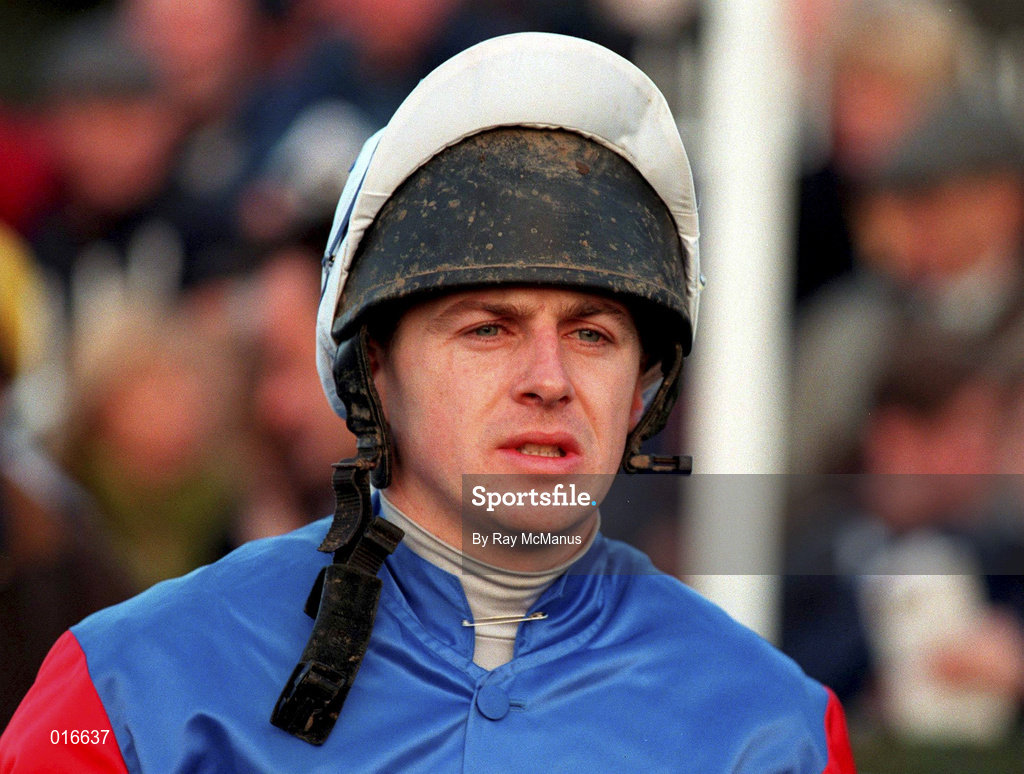 26 December 1998; Jockey Shay Barry during the Leopardstown Christmas Festival Day One at Leopardstown Racecourse in Dublin. Photo by Ray McManus/Sportsfile