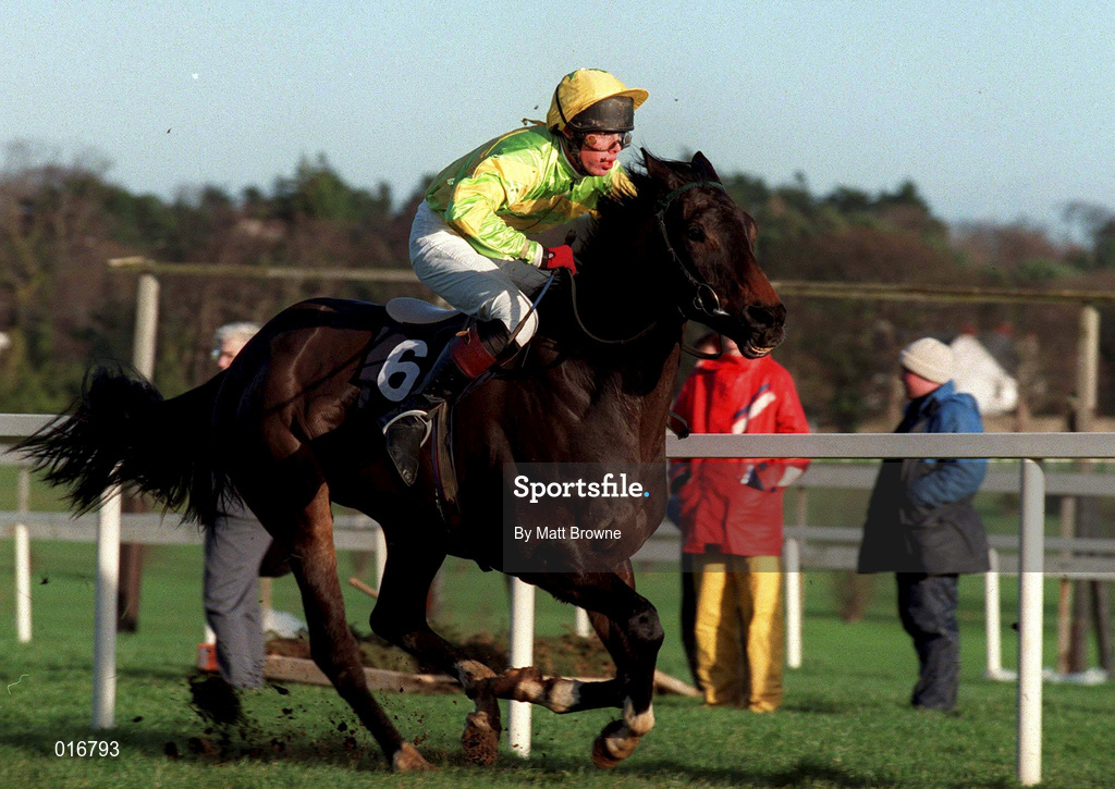 28 December 1998; To Your Honour, with Francis Flood up, on their way to winning the O'Dwyers Stillorgan Orchard Novice Hurdle during the Leopardstown Christmas Festival Day Three at Leopardstown Racecourse in Dublin. Photo by Matt Browne/Sportsfile