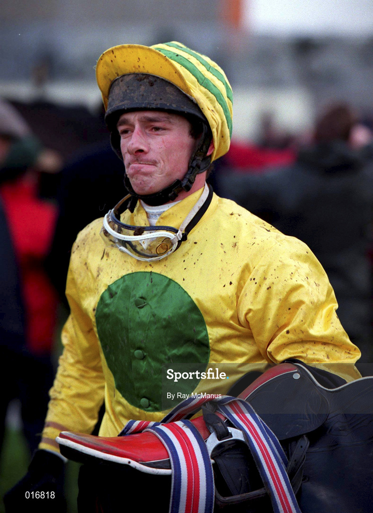 26 December 1998; Jockey Tom Rudd during the Leopardstown Christmas Festival Day One at Leopardstown Racecourse in Dublin. Photo by Ray McManus/Sportsfile