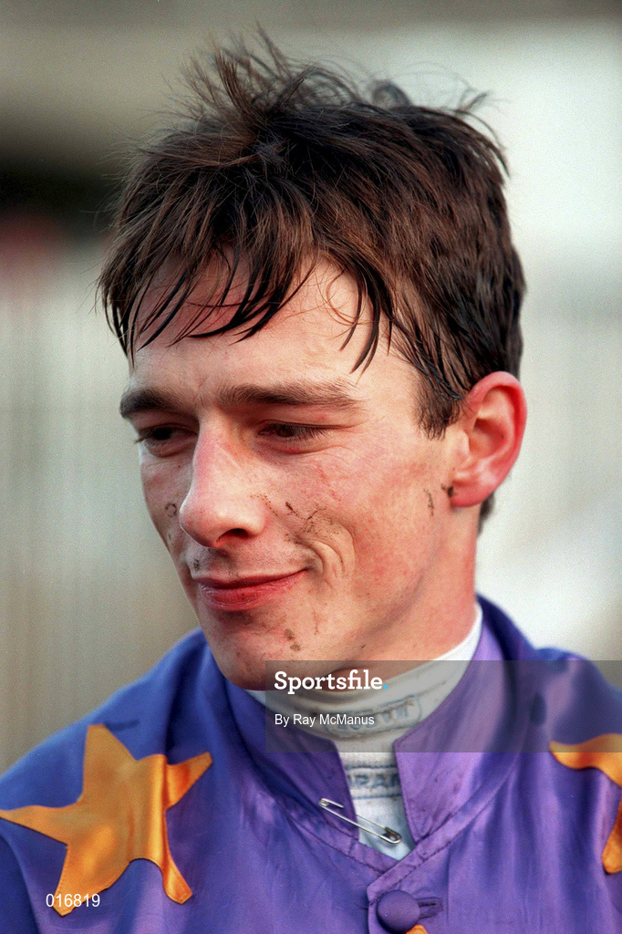 26 December 1998; Jockey Tom Rudd after winning The Denny Juvenile Hurdle on Knife Edge during the Leopardstown Christmas Festival Day One at Leopardstown Racecourse in Dublin. Photo by Ray McManus/Sportsfile