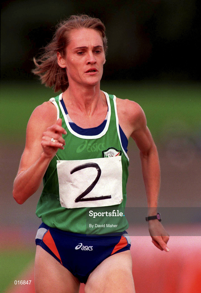 13 July 1997; Valerie Vaughan of Blarney A.C. during the BLÉ National Track & Field Championships at Morton Stadium in Santry, Dublin. Photo by David Maher/Sportsfile